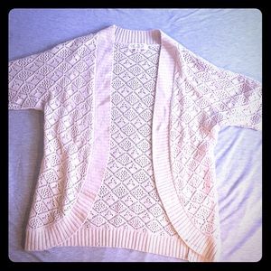 Tan short sleeve cardigan